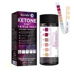 50ct ✓✓✓ T R I P L E TEST Ketone Strips | Complete KIT | 3x Urine Accuracy for Ketogenic, Ketosis, Low-carb, Paleo & Keto Diets | Urinalysis Test Tube, Travel Pouch & Built-in Color Chart | XL Strip