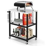 Costway 3-Tier Outdoor Grill Cart o