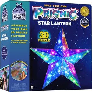 PRISMIC Make Your Own 3D Star Light Lantern - Crafts for Kids Ages 8-12, Gifts for 8 9 10+ Years Old Girls & Boys - Crafts for Teens, Activities for Kids 8-12, Star Christmas Tree Topper