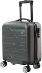 SA Products Grey Cabin Suitcase 45x36x20cm - Lightweight Hardshell Carry On Luggage with 4 Spinner Wheels, Telescopic Handle - Cabin Bag with Divider Pocket, Travel Case with Spacious Interior