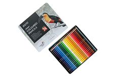 BRUSTRO Artists Colour Pencil | Set of 24 (in an Elegant tin Box) | Ideal for Students,Adults, Bright,Vibrant shades,Break & Fade resistant, DIY Art,Highly Pigmented, School, Portrait, Coloring