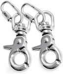 WICKED 316 Stainless Steel 3 1/2” Swivel Eye Trigger Snap Hook and Quick Link - Set of 2 Each