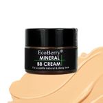 EcoBerry Mineral BB Cream For All Skin Tones, Acne Prone Skin, Subtle Natural Look, Light Weight, Non-Greasy, Organic, Natural, Alcohol Free, Sulphate Free, 15g