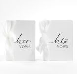 Vow Books - Wedding Vow Books His and Hers | 32 Lined Pages Wedding Vow Book Set W/Ribbon | His & Her Vow Books | Wedding Journal for Bride-to-Be | His and Hers Gifts