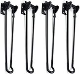 Susenya Foldable Hairpin Table Legs, Furniture Legs,Heavy Duty Metal Folding Table Legs,Side Table Laptop Table Mini Desk,with Mounting Screws & Rubber Pads,Can Be Folded,Height 13 inch, Black,4pcs