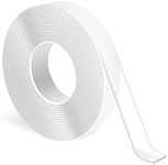 Double Sided Tape, 16.7ft Transparent Nano Tape, Multipurpose Removable Mounting Tape Adhesive Grip, Reusable Strong Sticky Wall Tape Strips Tape Poster Carpet Tape for Paste Items,Household (5Meters)