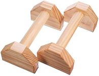 GPEX Push-up Stand, 2 PCS Wood Pushup Dips Bars Non-Slip Base Exercise Home Workout Equipment, 30CM Wooden Parallettes for Men Strength Training, Planks Calisthenics Fitness Muscle