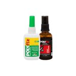 Polyfix High Viscosity Cyanoacrylate Instant Glue and Spray Activator Combo Kit - Suitable for Wood, Stones, Acrylic sheets, Plastic, Metal - for Quick and Strong Bonding - 50g+50ml