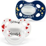 Medela Baby Day & Night Soother, 24-hour Set with Glow in The Dark Soother, BPA Free, Lightweight and Orthodontic, Baby Soother 2 Pack, 18+ months