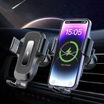 Car Phone Holder Wireless Charger - JIAWEN 15W Fast Charging Auto Clamping Wireless Car Charger, Air Vent Car Mount with Electric Sensor for iPhone15/14/13/12/11, Samsung Galaxy S23/S22/S21/S20