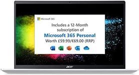Acer Swift 1 SF114-34 14 Inch Laptop - (Intel Pentium N6000, 4GB, 128GB SSD, Full HD Display, Microsoft Office 365, Windows 11 in S Mode, Silver)