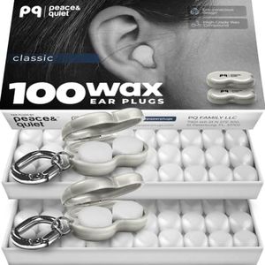 Peace&Quiet PQ 100 Wax Ear Plugs for Sleeping - Silicone Wax Earplugs