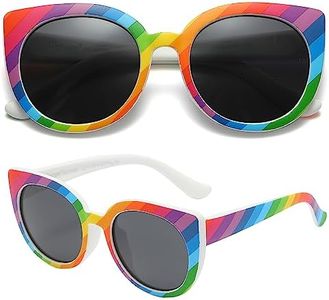 PolarSpex Girls Sunglasses-Polarized Toddler Cat Eye Sunglasses-Unbreakable & Fashionable Kids Sunglasses for Girls Age 2-8