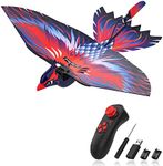 HANVON 2.4G Remote Control Bird Toy RC Bird Bionic Flying Bird,6-axis Gyro,Fabric Single Wing Lifting Design,Easy Indoor Outdoor RC Toy for Kids,Boys and Girls (Single Wing Multicolour)