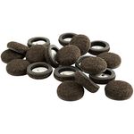 SuperSliders 4338595N Formed Felt 1" Furniture Movers for Hard Surfaces (20Piece) - Brown, Round Formed Felt Furniture Movers for Hard Surfaces (20Piece) - Round