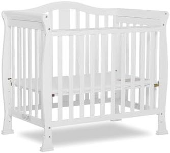 Dream On Me Addison 4-In-1 Convertible Mini Crib In White, Greenguard Gold Certified, Non-Toxic Finishes, Built Of New Zealand Pinewood, Comes With 1” Mattress Pad