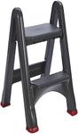 CURVER R034721 Foldable Stepstool, black, 48.6 x 17.2 x 63 cm