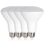 Maxxima LED BR30 75 Watt Equivalent Dimmable 11 Watt Light Bulb Warm White 950 Lumens Energy Star, 3000K (Pack of 4)