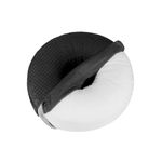 Rollowel Washable Ear Piercing Pillow for Side Sleepers with Ear Hole for CNH and Ear Pain Inflammation Pressure Sores Relief Ear Guard Protector Donut Pillow with Removable Pillowcase (Black)