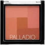 Palladio 2-In-1 Mosaic Blush and Bronzer, Silky Smooth Face Makeup Pressed Powder, Five Color Hues from Shimmering Pinks to Golden Browns, Rich Pigmented Shades, Flawless Finish, Desert Rose, 0.3 Oz