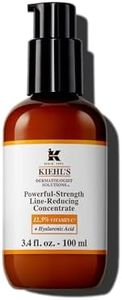 Kiehl's Powerful-Strength 12.5% Vitamin C Serum, Line-Reducing Concentrate for Face, Boosts Radiance & Firmness, Smooths & Plumps Skin, with Hyaluronic Acid, Dermatologist-Tested - 3.4 fl oz