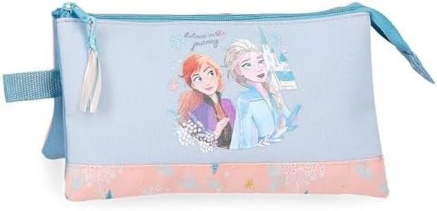 Disney Joumma Frozen Believe in The Journey Estuche Triple Azul 22x12x5 cms Poliéster L