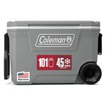 Coleman Ice Chest 316 Series 62 Quart Wheeled Cooler, Rock