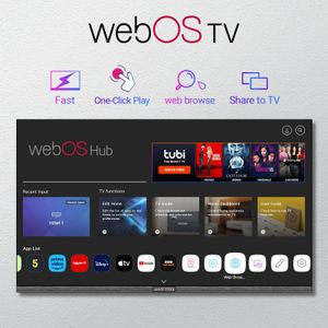 Antteq 32" FHD Smart TV – WebOS, ThinQ AI, Voice Remote, WiFi, Black