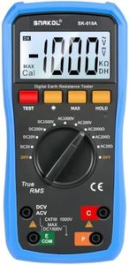 SNAKOL 2In1 Handhold Insulation Resistance Meter ＆Digital Multimeter，20GΩ 1000V Megohmmeter，Voltmeter, Hz，Ohm Meter，100mF Capacitance Gauge，Diodes，Auto-ranging，TRMS，Multi-Function Electrical Tool