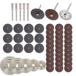 DIY Crafts 5 Pcs HSS Blade Diamond Cutting Discs Wheel Drill Bit, Rotary Tool Grinding Wheel Circular Saw Blade Abrasive Diamond Disc for Metal Plastic Glass (Pack of 50 Pcs Kit, Multi,Combo Kit)