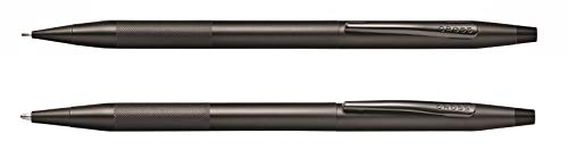 Cross Classic Century Black Micro Knurl and Matte PVD Ballpoint Pen and 0.7mm Pencil Set