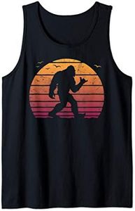 Bigfoot Surfing, Beach vacation, Retro, Surfboard surf shaka Tank Top