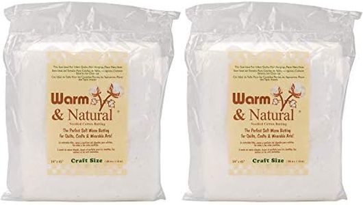 Warm & Natural Cotton Batting-Craft Size 34"X45" (2 Pack)