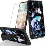RYUITHDJP for ANS Artia ACK2326 Phone Case Skull Theme with Screen Protector Detachable Stand Phone Case for ANS ACK2326 Case Soft TPU Stylish Protective Cover