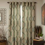 Lavish Home Metallic Grommet Curtain Panels, 84-Inch, Sage