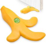 Banana Door Draft Stopper Wedge - Novelty Funny Door Stops Fruit-Shaped Cute Door Stop - Door Wedge Stopper - Rubber Banana Door Stoppers for Bottom of Door Stoppers Floor for Home, Office or Hotel