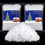 Ruisita 2 Bags Christmas Fake Snow Artificial Snow 17.6 Ounces Fluffy Snow Fiber for Snow Blanket, Christmas Tree Decoration, Holiday and Winter Displays