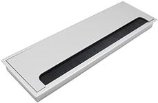 1 PCS Desk Grommet, TTZEZE Heavy Duty Aluminium Alloy Rectangle Desk Cord Cable Hole Cover Grommet for Computer Table Wire Organizer for Home School Supermarket Bank Factory and Office