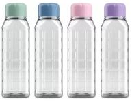 AIR O MATIC Chess 500 ml small BPA Free Clear Plastic Water Bottle set of 4 for Home, Fridge, Office, Gym, Yoga, School, Travel (Transparent) Multi Color