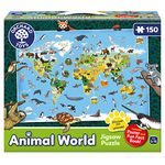 Orchard Toys Animal World Jigsaw Puzzle, 150-piece jigsaw, Includes 20-page fact book, Includes giant poster, Educational puzzle for Kids ages 5-10