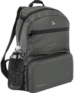 Travelon unisex adult Travelon Anti-theft Packable Backpack, Charcoal, One Size US