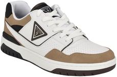 Guess Men's NELSI Sneaker, Taupe/Wh