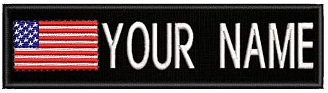 Custom Personalized Your Name USA Flag Embroidered Premium Patch DIY Iron-on or Sew-on Decorative Badge Emblem Vacation Souvenir Travel Gear Clothes Appliques