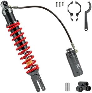 RKV86 Adjustable 485mm Rear Shock Absorber Suspension, CNC Machining Process, Fit for Yamaha YFZ450 2004-2013, YFZ450R 2009-2020 ATV (1pcs, Red)