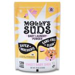 Molly's Suds Baby Laundry Detergent Powder | Removes Formula, Poop & Spit-Up Stains | Extra Gentle for Newborns (Sweet Baby Shea - 120 Loads)