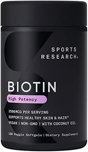 Biotin Infused with Organic Virgin Coconut Oil - (120 Veggie-softgels) (2500 mcg)