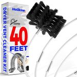 Holikme 40 Feet Dryer Vent Cleaning Brush, Lint Remover, Extends Up to 40 Feet, Synthetic Brush Head, Use with or Without a Power Drill