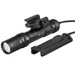 OLIGHT Odin Tactical Flashlight 2000 Lumens Rechargeable Picatinny Rail Mounted with Flashlight Remote Pressure Switch, 300 Meters Beam Distance, Powered by Rechargeable Battery