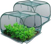 ANC POP 2 Pack Pop Up Mesh Plant Cover, Plant Protector for Raised Garden & Flower Bed, Net Cage Plant Guard for Fruits, Vegetables, Seedlings and Herbs, 8 Ground Stakes for Fixing.