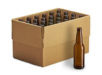12 oz Crown Cap Amber Longneck Bottles (Pack of 24)
